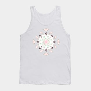 Modern gold Moroccan geometric flower marble image Tank Top